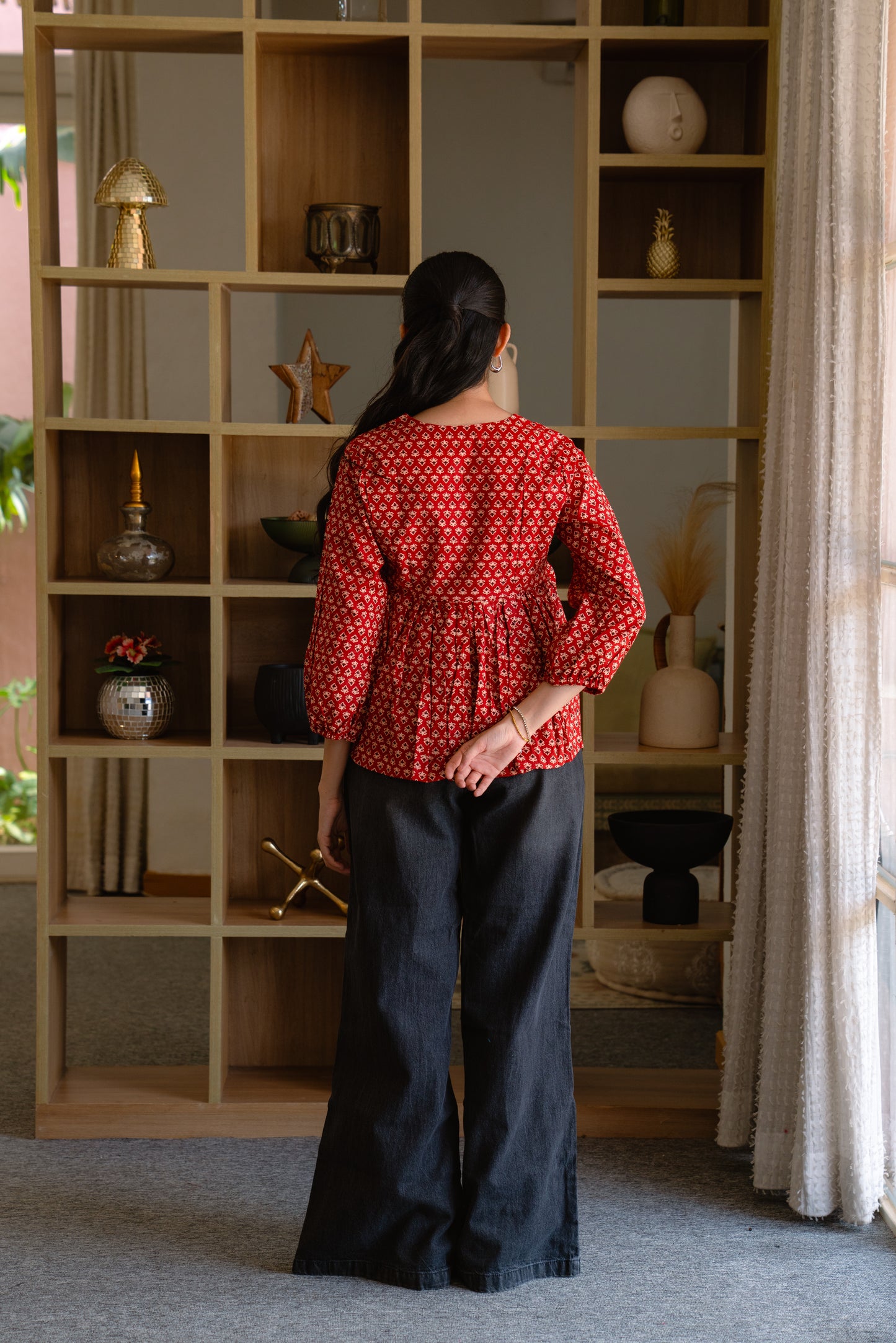 Ruby Bloom - Cotton Peplum Top