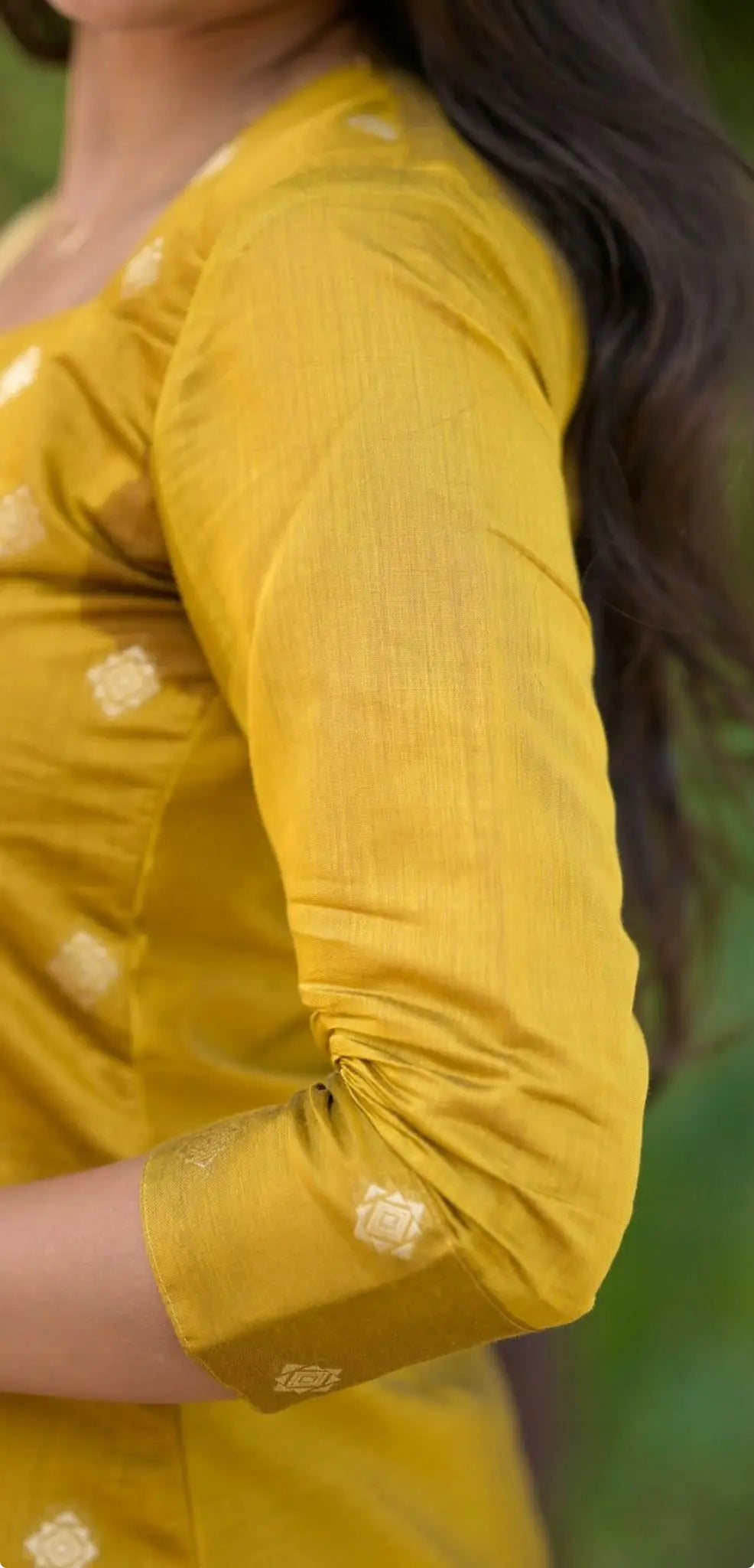 Mastard Yellow Chanderi Salwar Suit image 4
