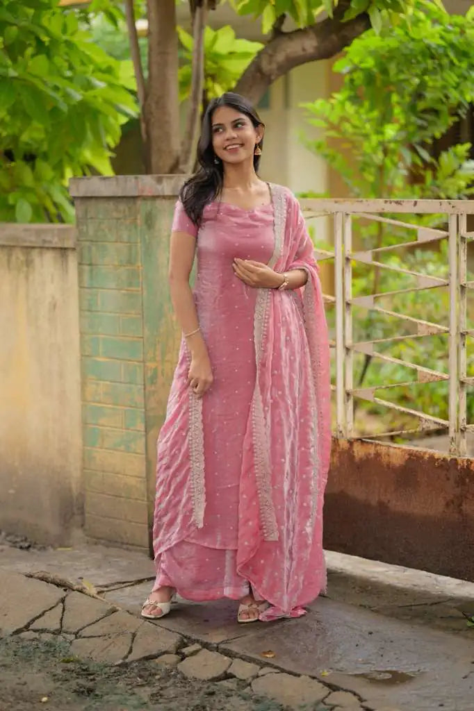 Pink Space Slik Suit Set image 2