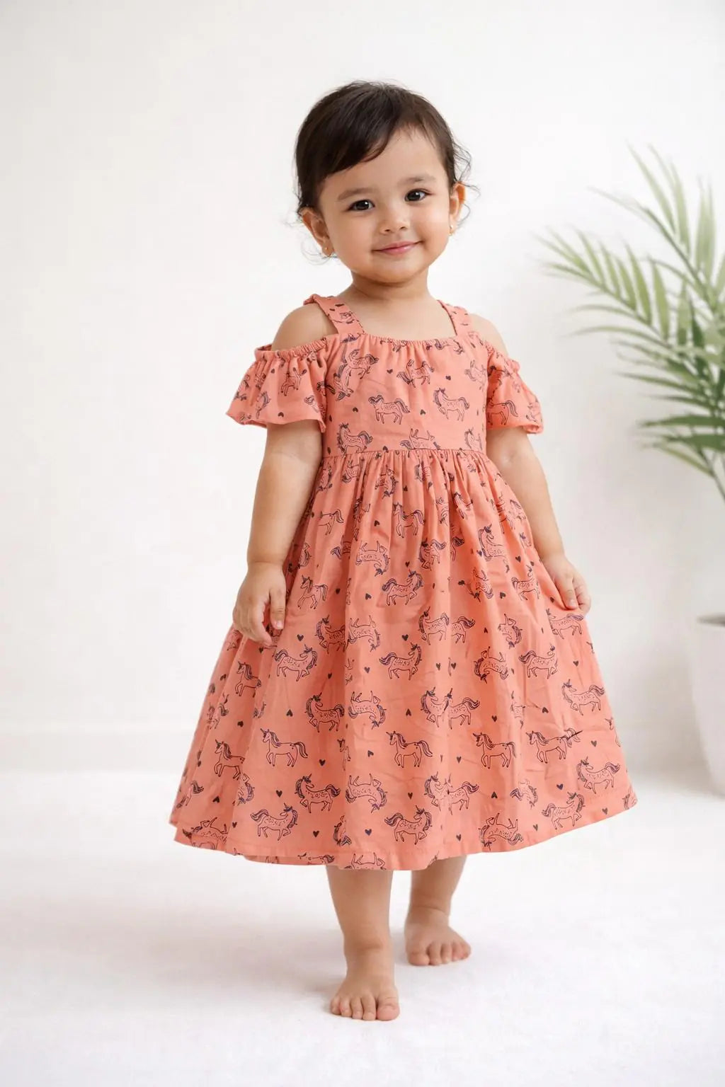 👉 Peachy Unicorn Dream Frock 🦄✨ image 0