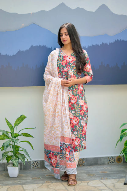 Foral Garden Cotton Suit image 1