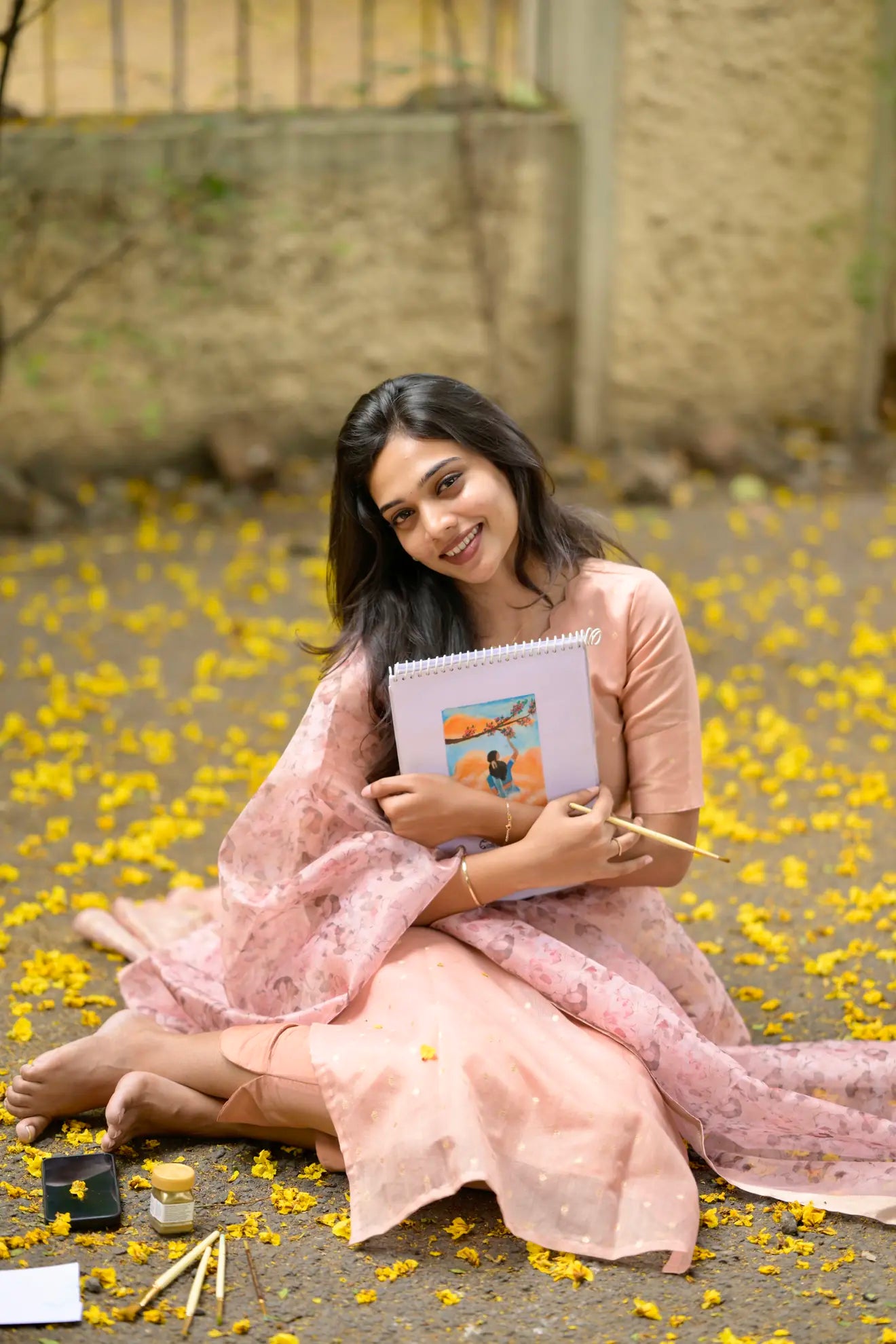 Peach Aura Salwar Suit image 3