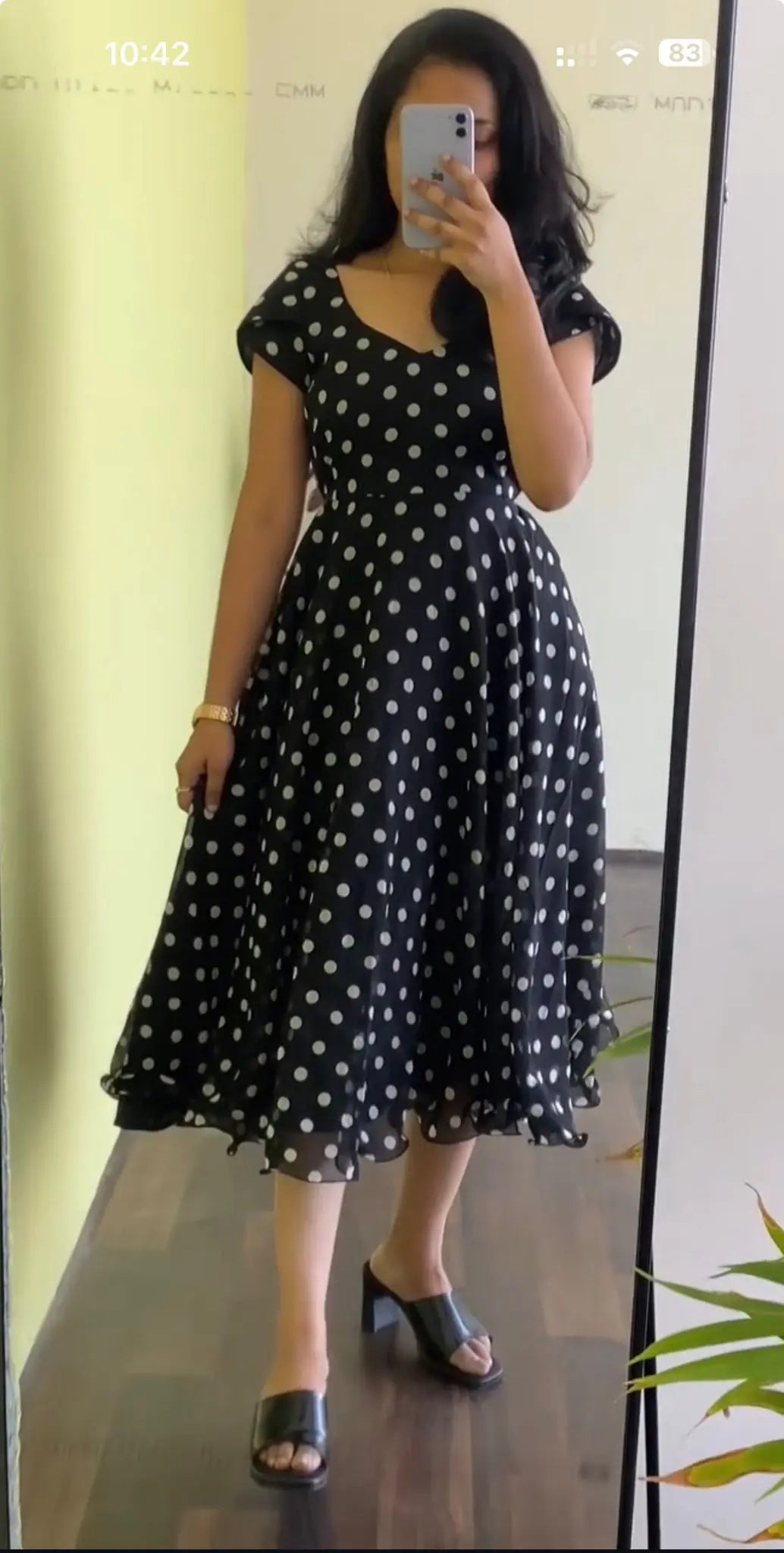 polka dots Midi Dress image 3