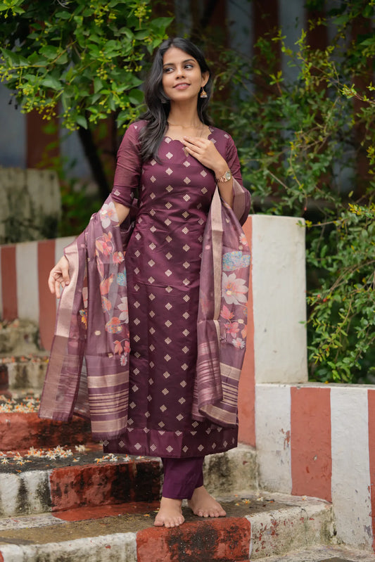 Chanderi Suit Set image 0