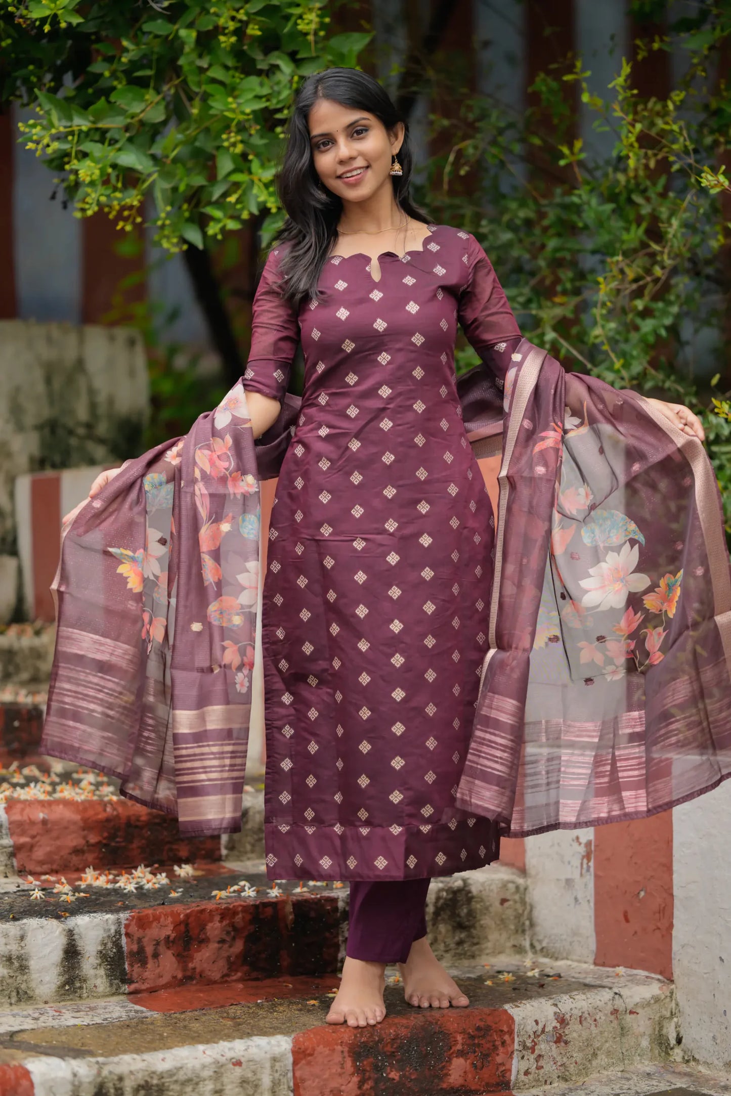 Chanderi Suit Set image 4