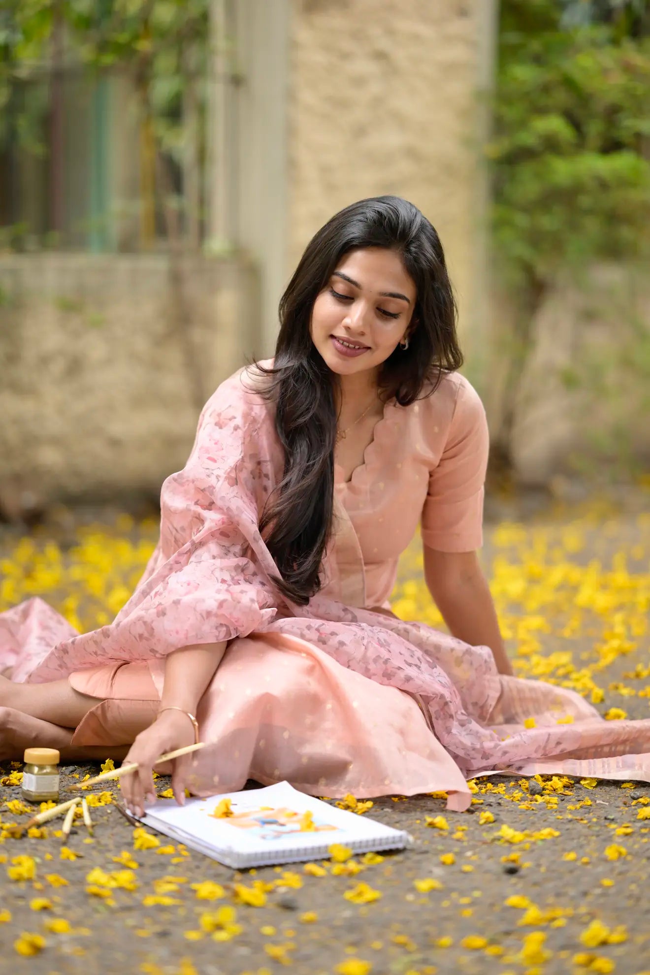 Peach Aura Salwar Suit image 5