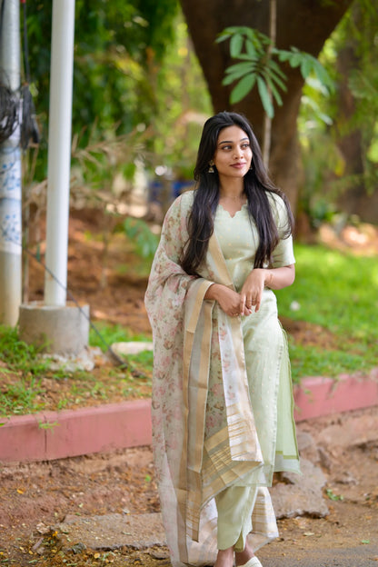 Mint Aura Salwar Suit image 1