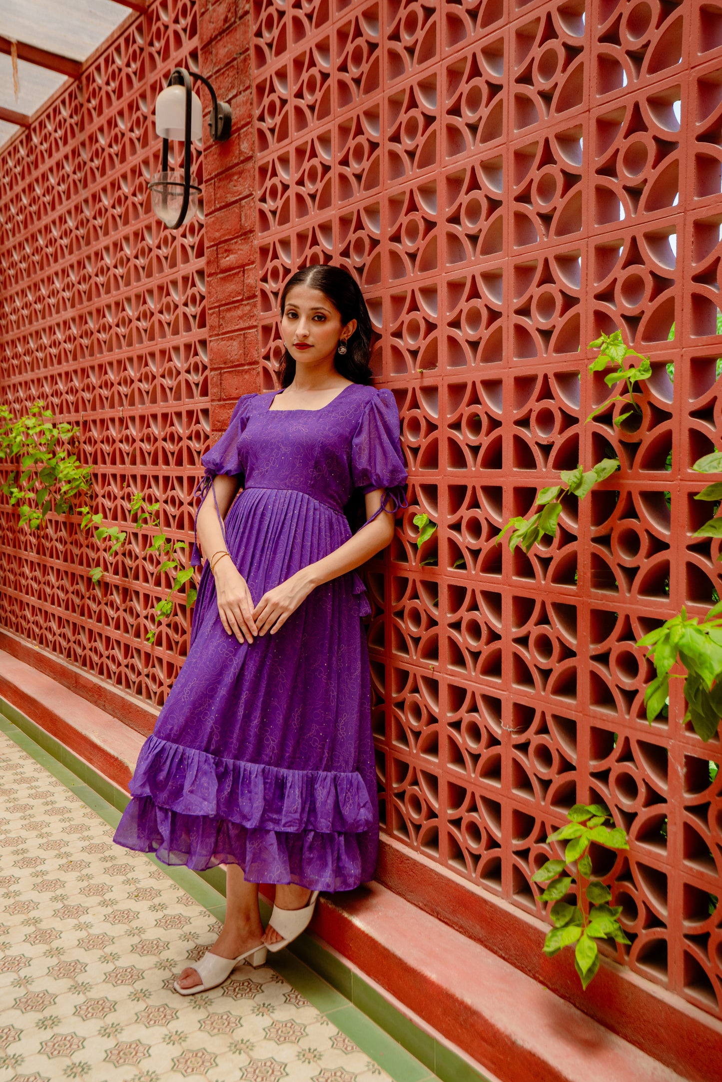 Violet Bloom Maxi Dress