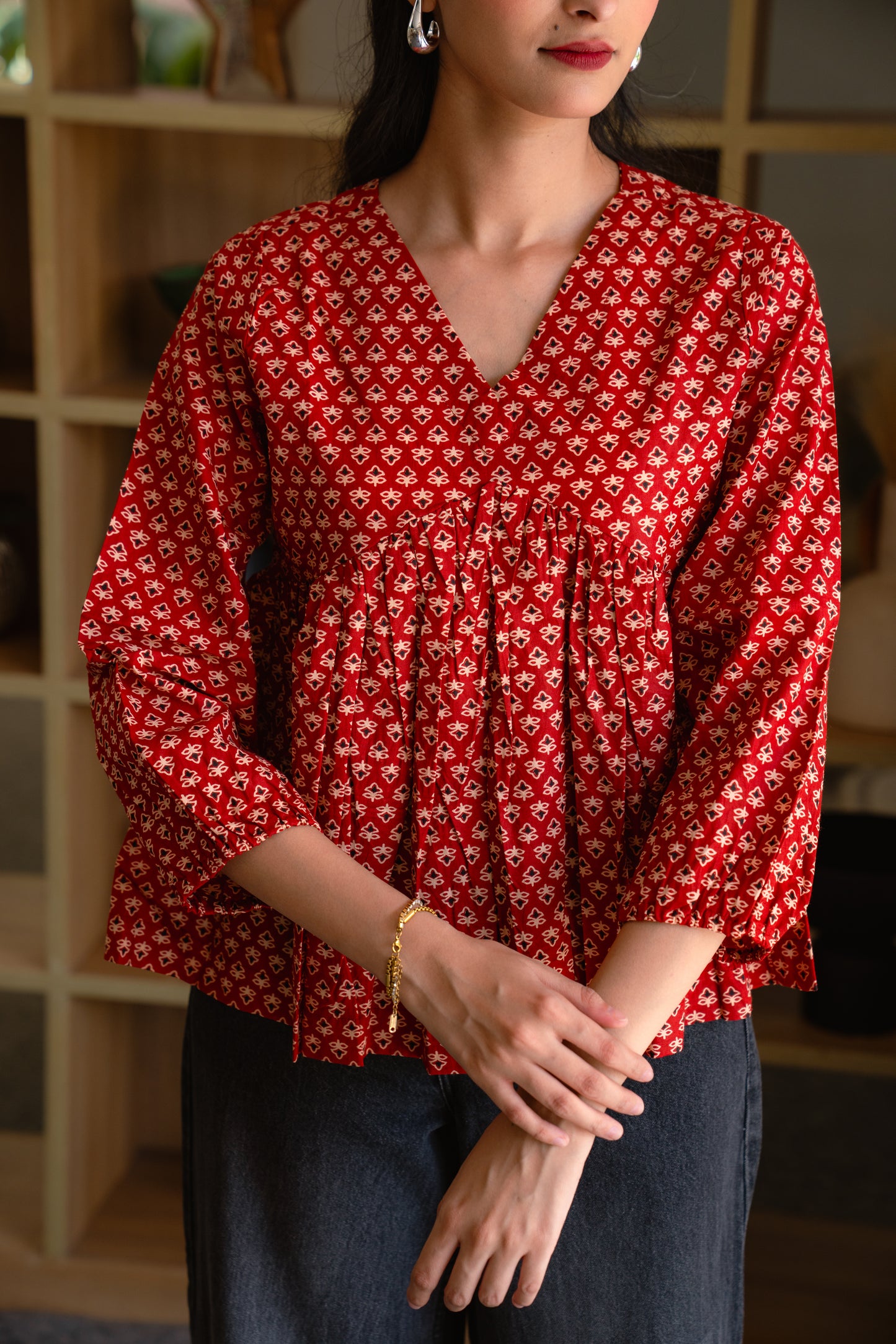 Ruby Bloom - Cotton Peplum Top