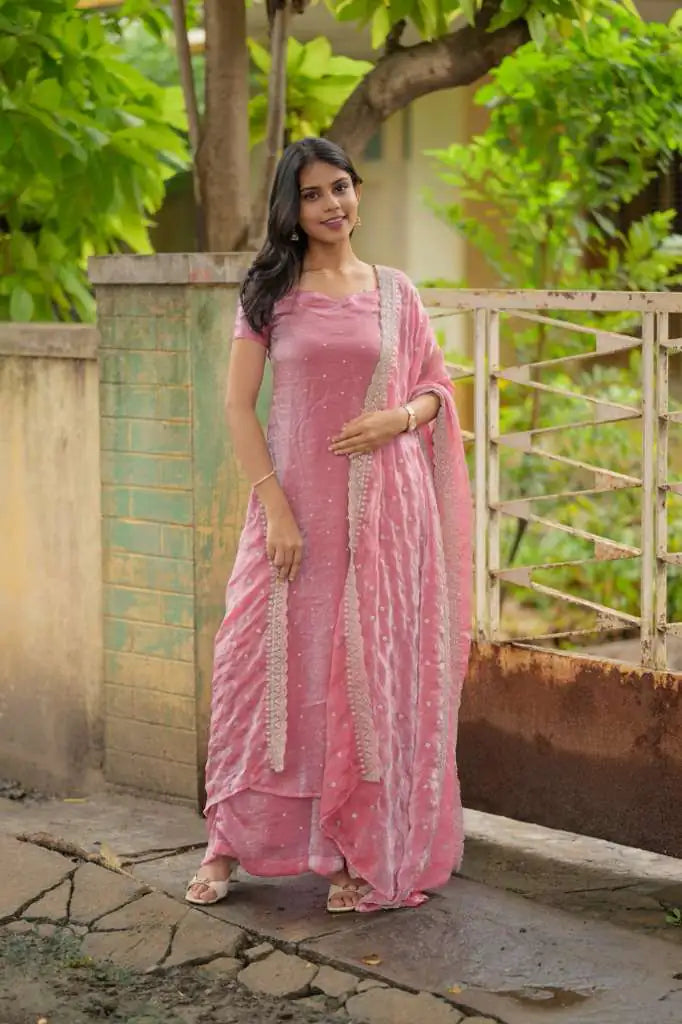 Pink Space Slik Suit Set image 5