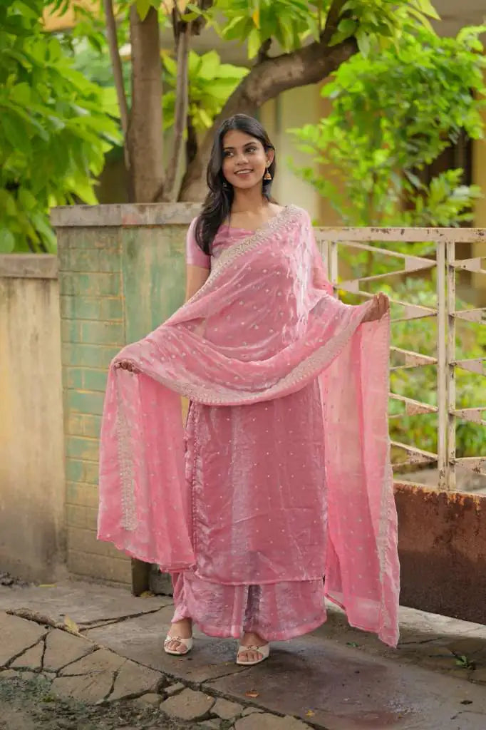 Pink Space Slik Suit Set image 3