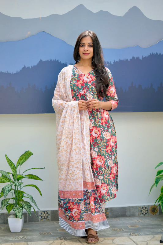 Foral Garden Cotton Suit image 0