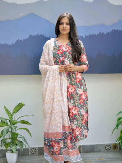 Foral Garden Cotton Suit